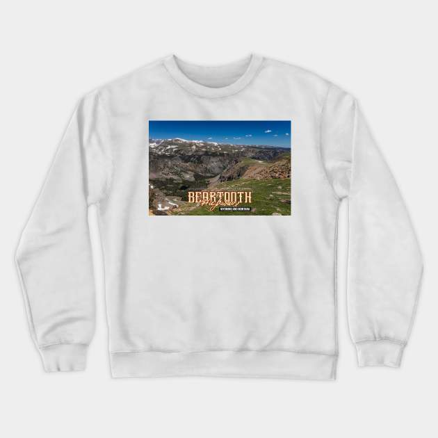 Beartooth Highway Wyoming and Montana Crewneck Sweatshirt by Gestalt Imagery